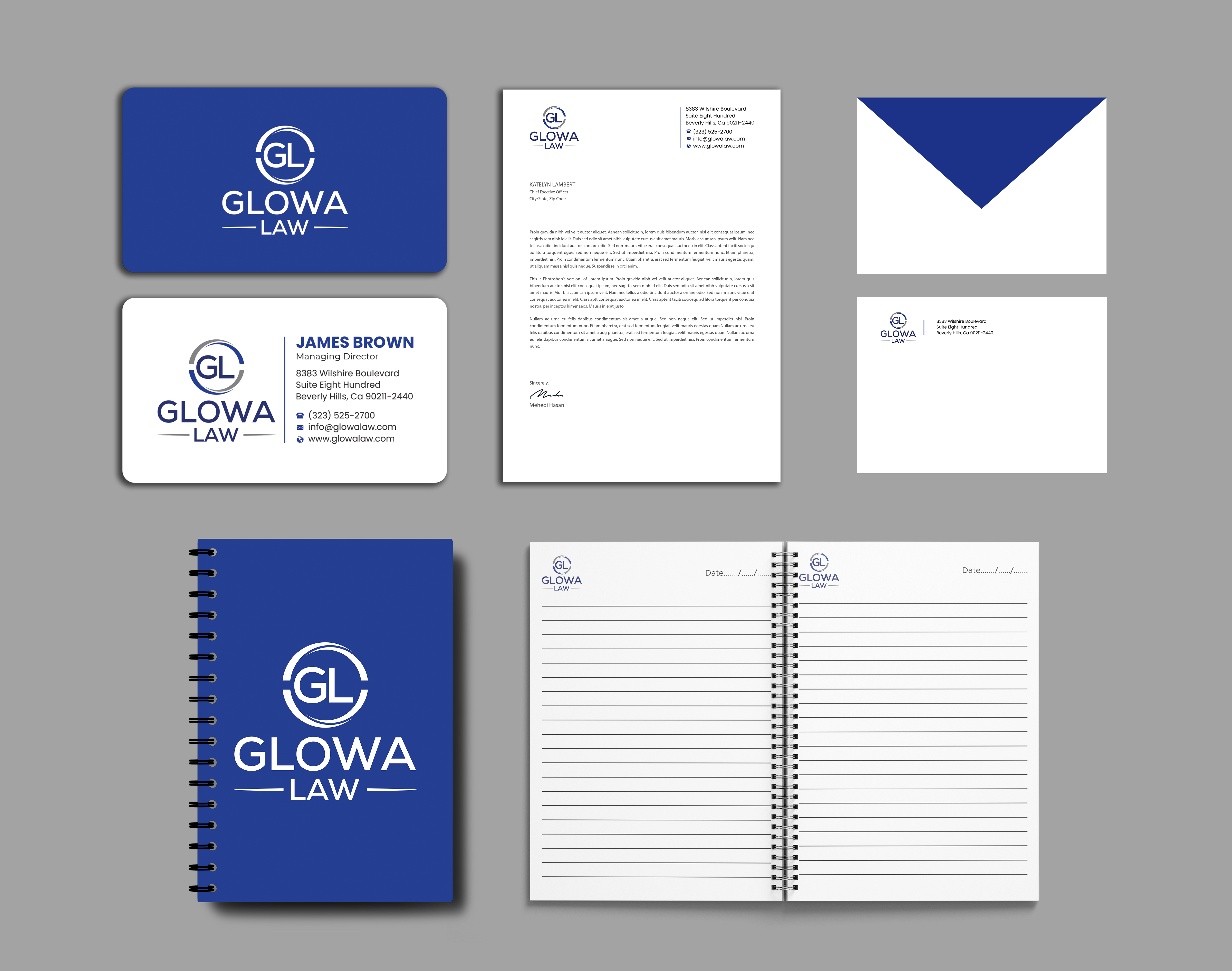 Stationery Design by Expert Bappy for The Law Office of Henry Glowa | Design #35593135