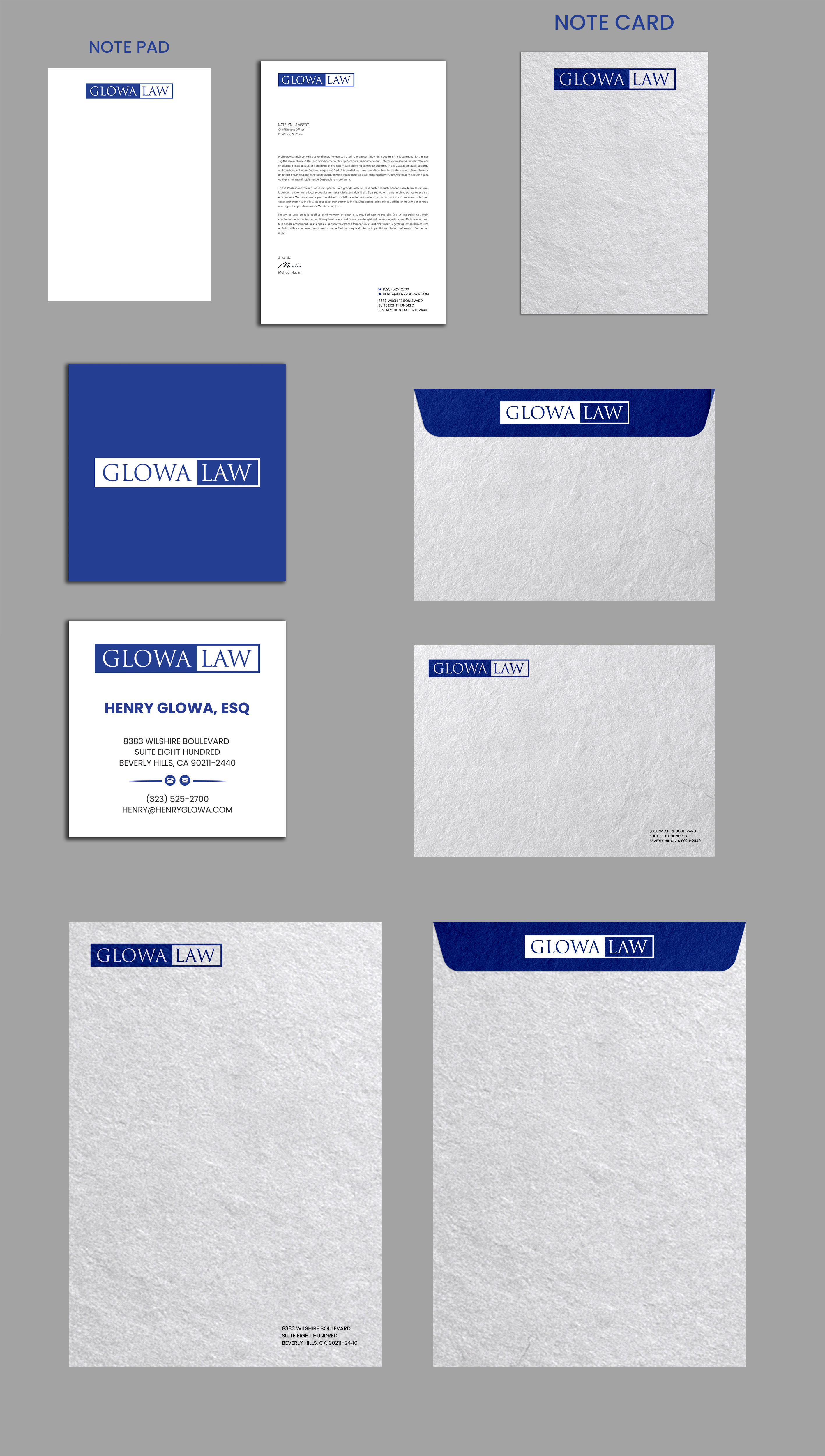 Diseño de Papelería por Expert Bappy para The Law Office of Henry Glowa | Diseño #35613387