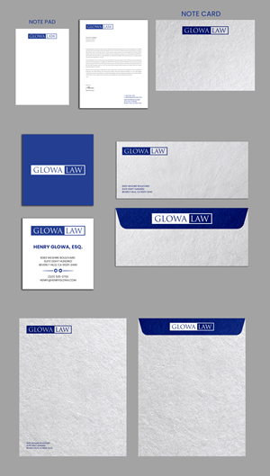 Stationery Design by Expert Bappy for The Law Office of Henry Glowa | Design: #35636684