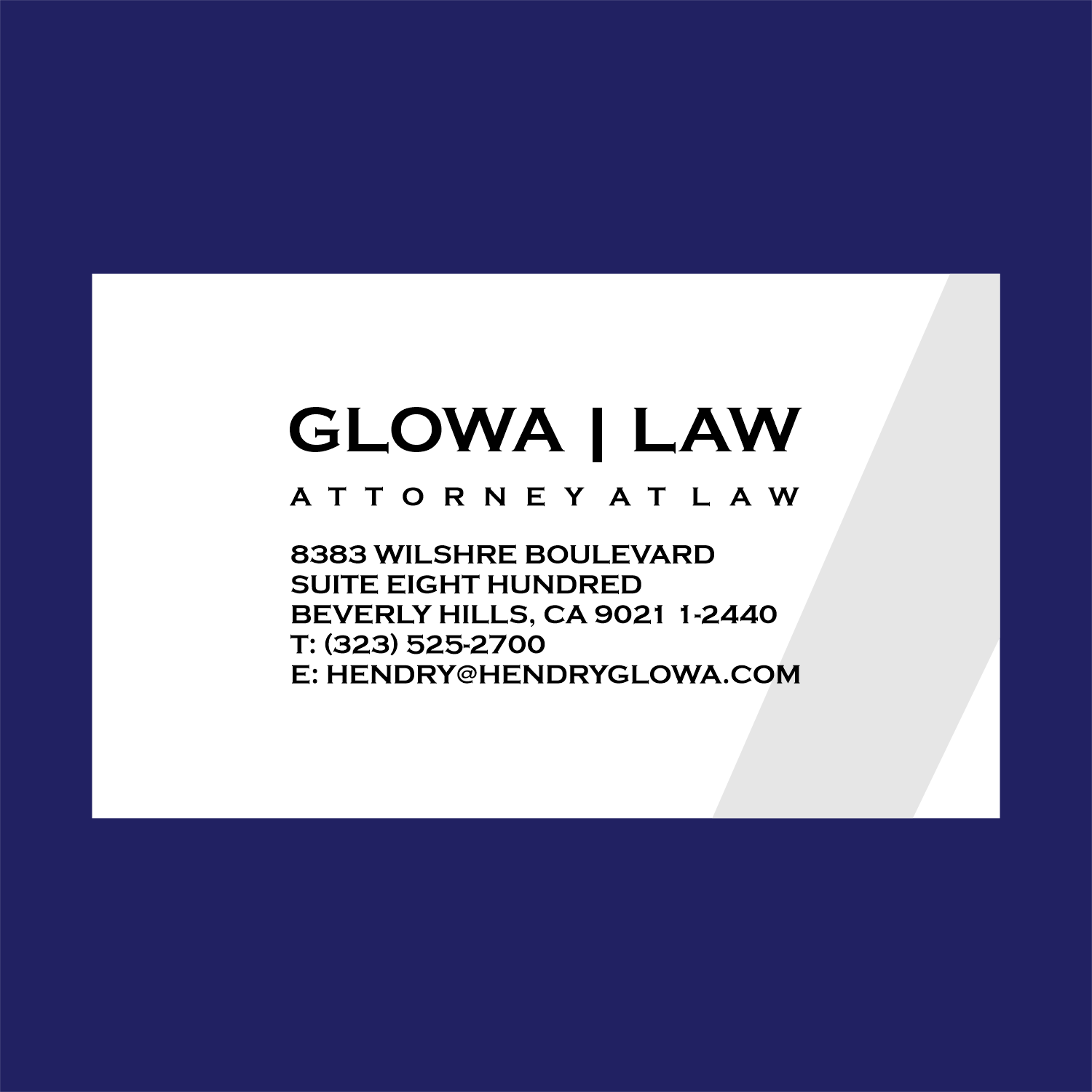 Stationery Design by cah awu for The Law Office of Henry Glowa | Design #35583764