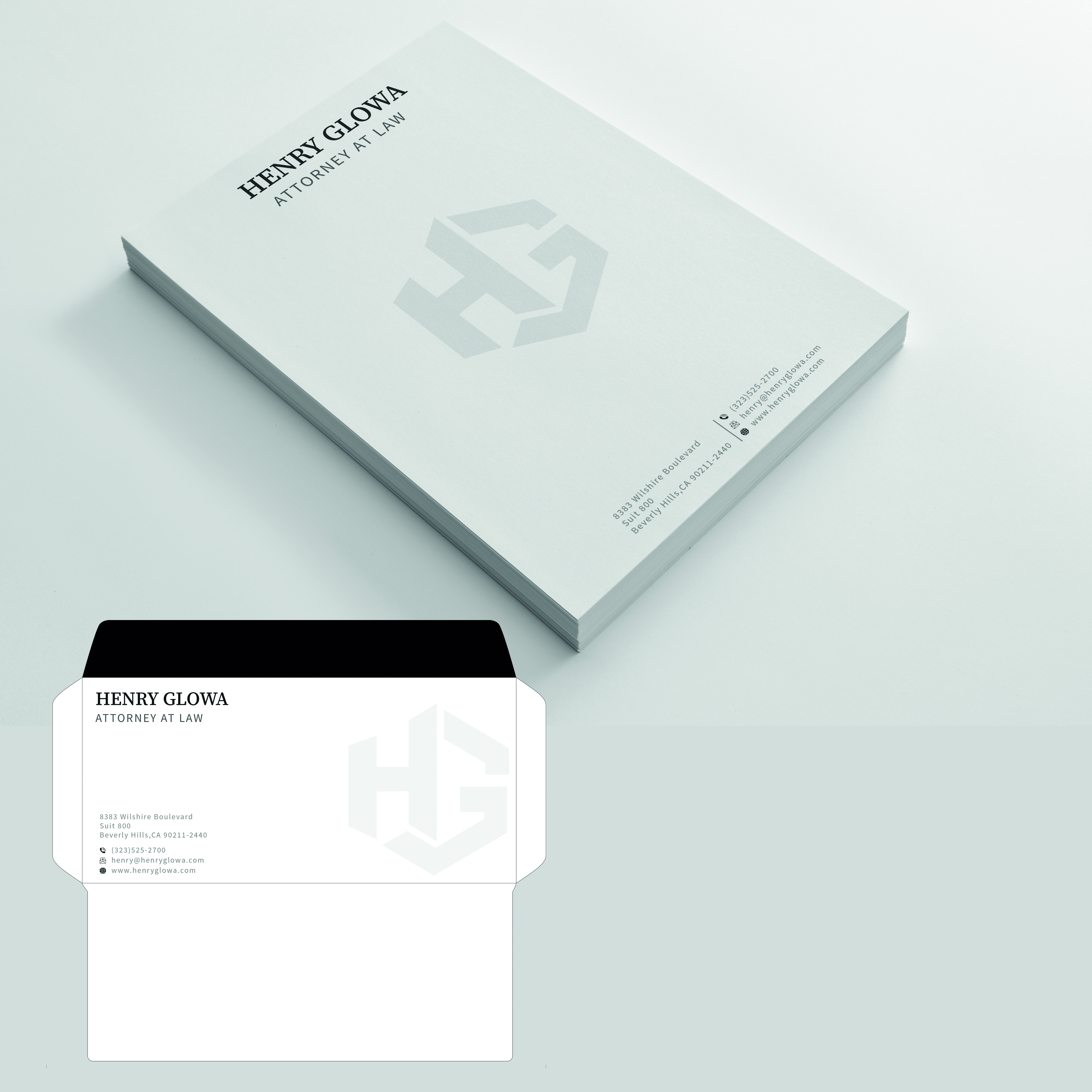 Stationery Design by Shabnum Khan for The Law Office of Henry Glowa | Design #35577538