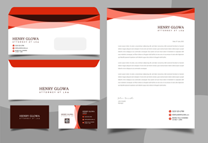 Stationery Design by Design Ninja 47 for The Law Office of Henry Glowa | Design #35577165
