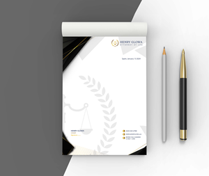 Stationery Design by Design Ninja 47 for The Law Office of Henry Glowa | Design: #35577346