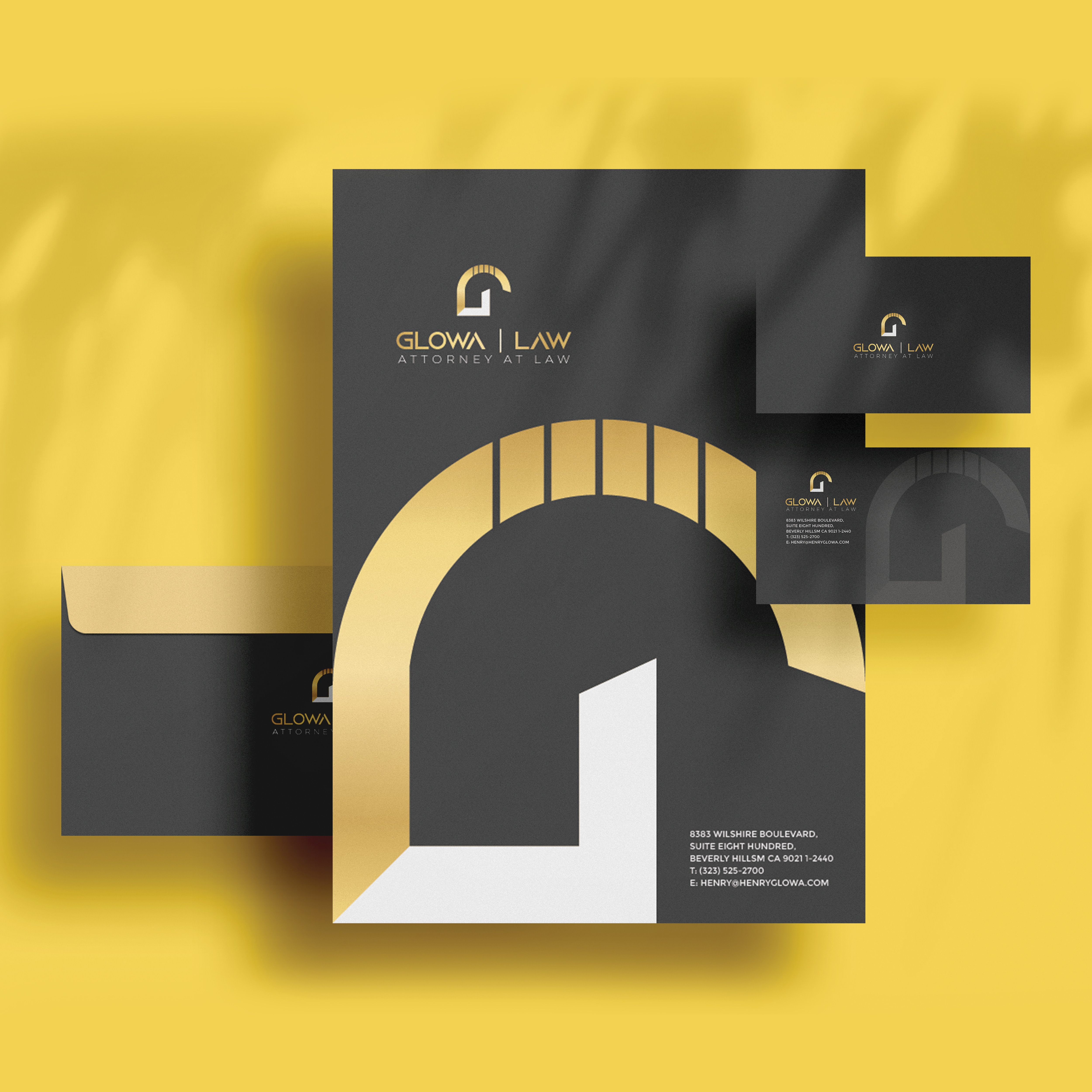 Stationery Design by svkreatives for The Law Office of Henry Glowa | Design #35598988
