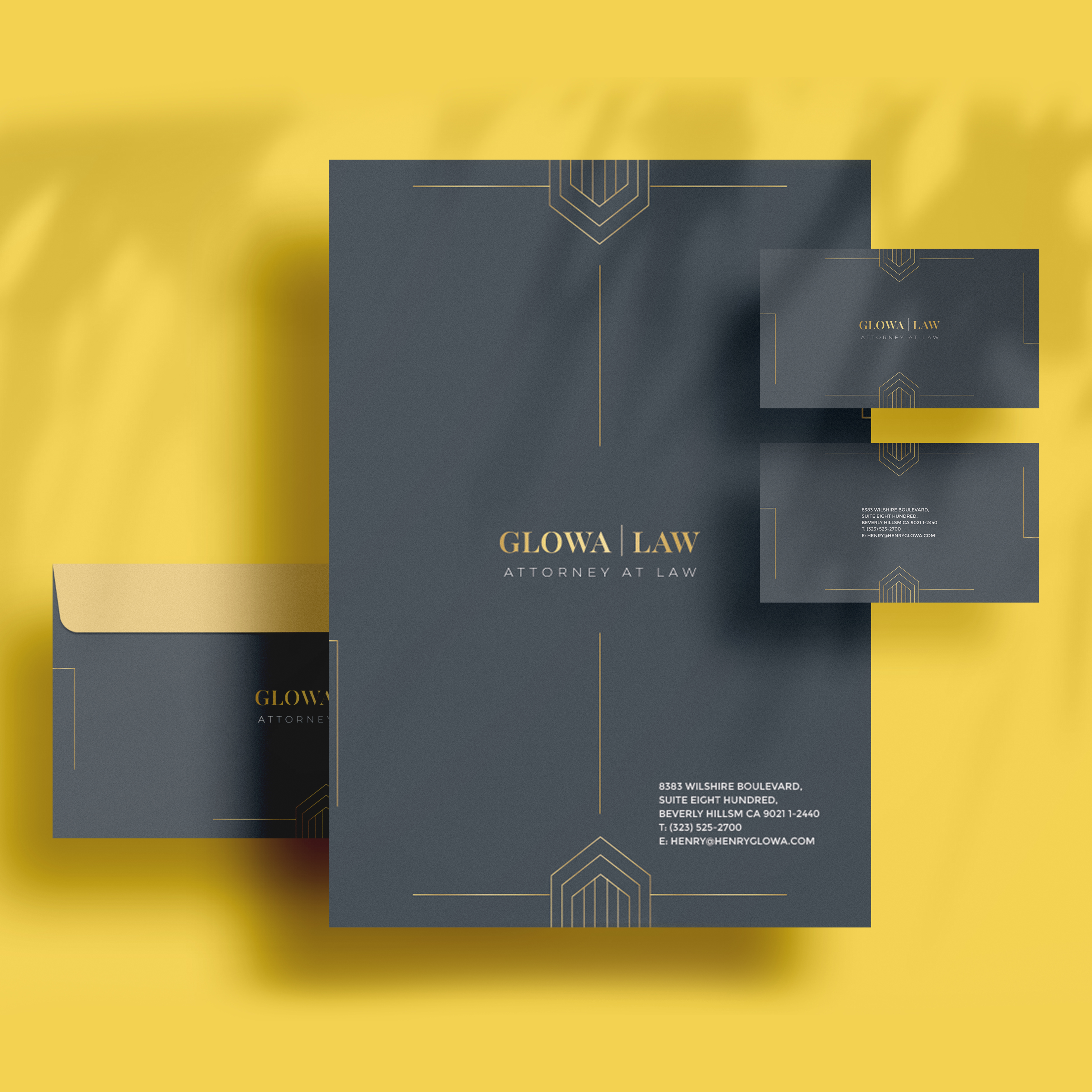 Stationery Design by svkreatives for The Law Office of Henry Glowa | Design #35600824