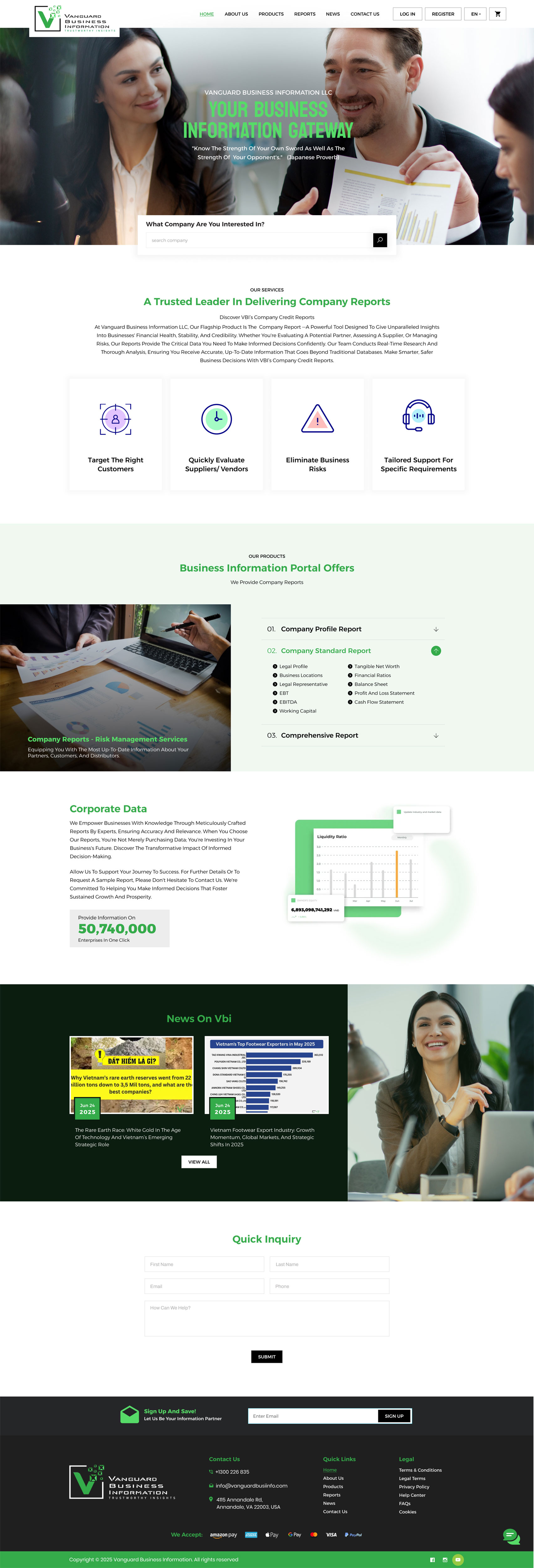 Web-Design von Ved Web Services für Vanbizinfo | Design #35587474