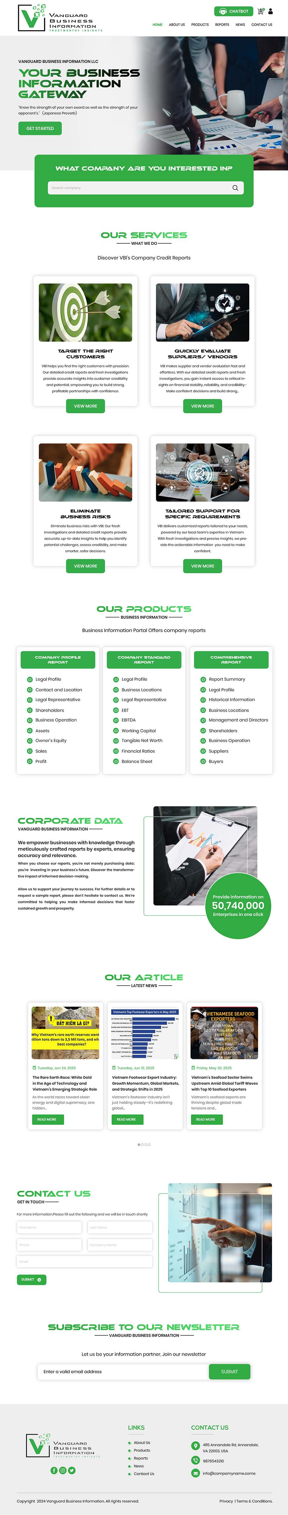 Web Design by Creations Box 2015 for Vanbizinfo | Design #35577763