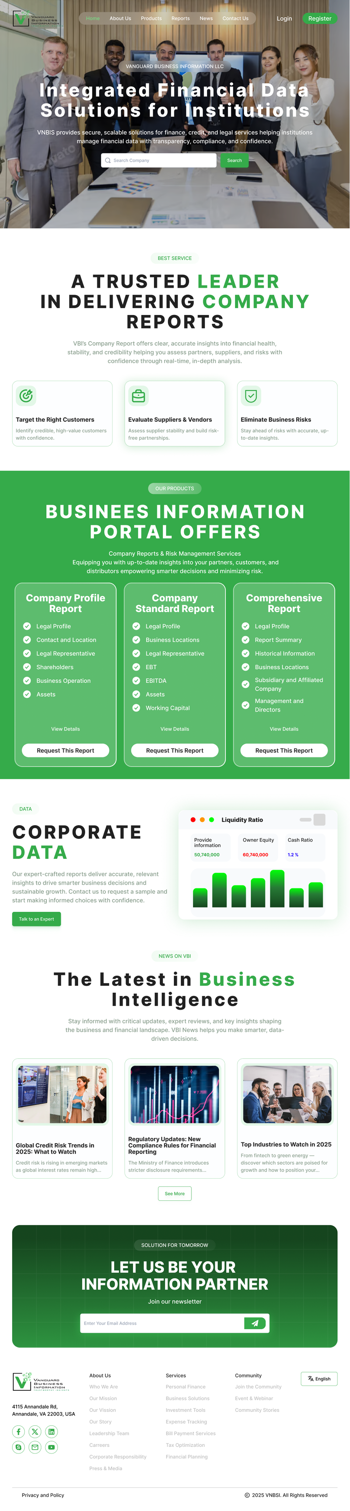 Web Design par Taufik H pour Vanbizinfo | Design #35614940