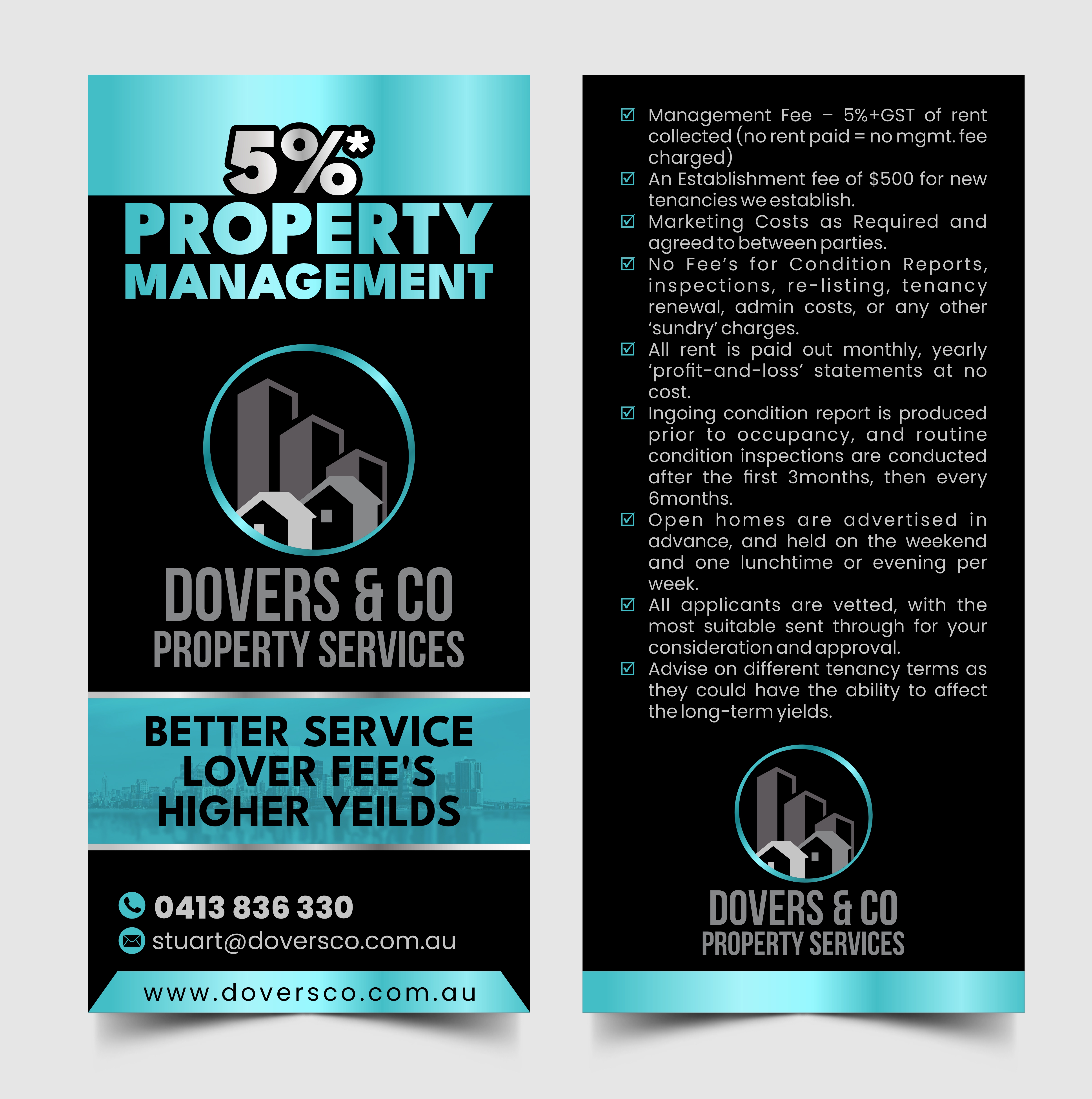 Flyer Design by Rajneesha for Dovers & Co Property Services | Design #35576702