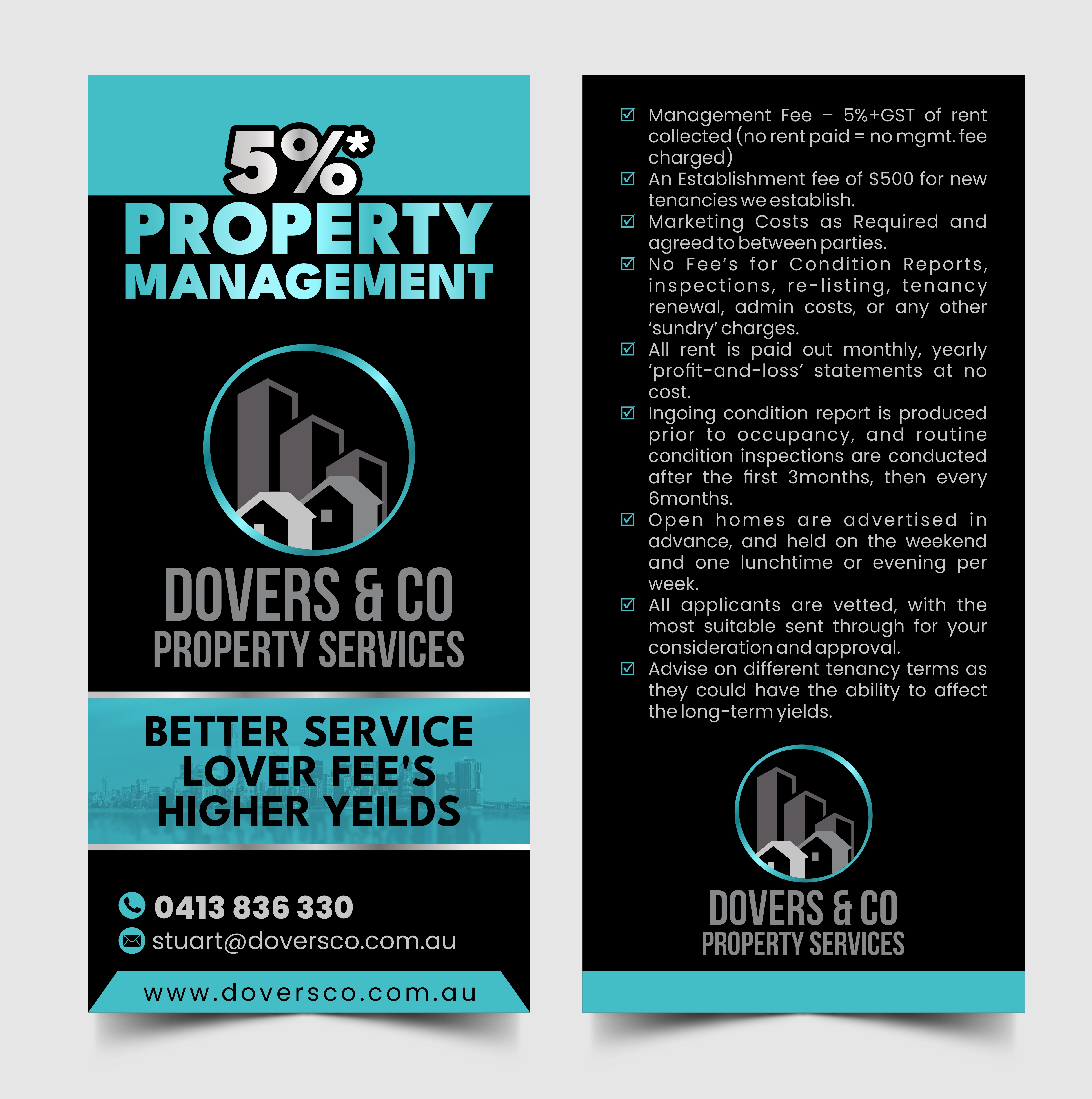 Flyer Design by Rajneesha for Dovers & Co Property Services | Design #35576706