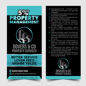 Diseño de Flyer por Rajneesha para Dovers & Co Property Services | Diseño: #35576706