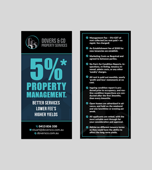 Diseño de Flyer por Sun Moon Graphic Designer para Dovers & Co Property Services | Diseño: #35574810