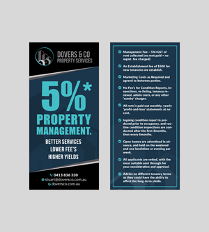 Diseño de Flyer por Sun Moon Graphic Designer para Dovers & Co Property Services | Diseño: #35574811