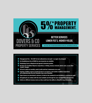 Diseño de Flyer por Sun Moon Graphic Designer para Dovers & Co Property Services | Diseño: #35574830