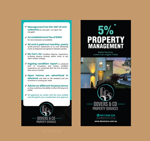 Diseño de Flyer por meet007 para Dovers & Co Property Services | Diseño: #35577957