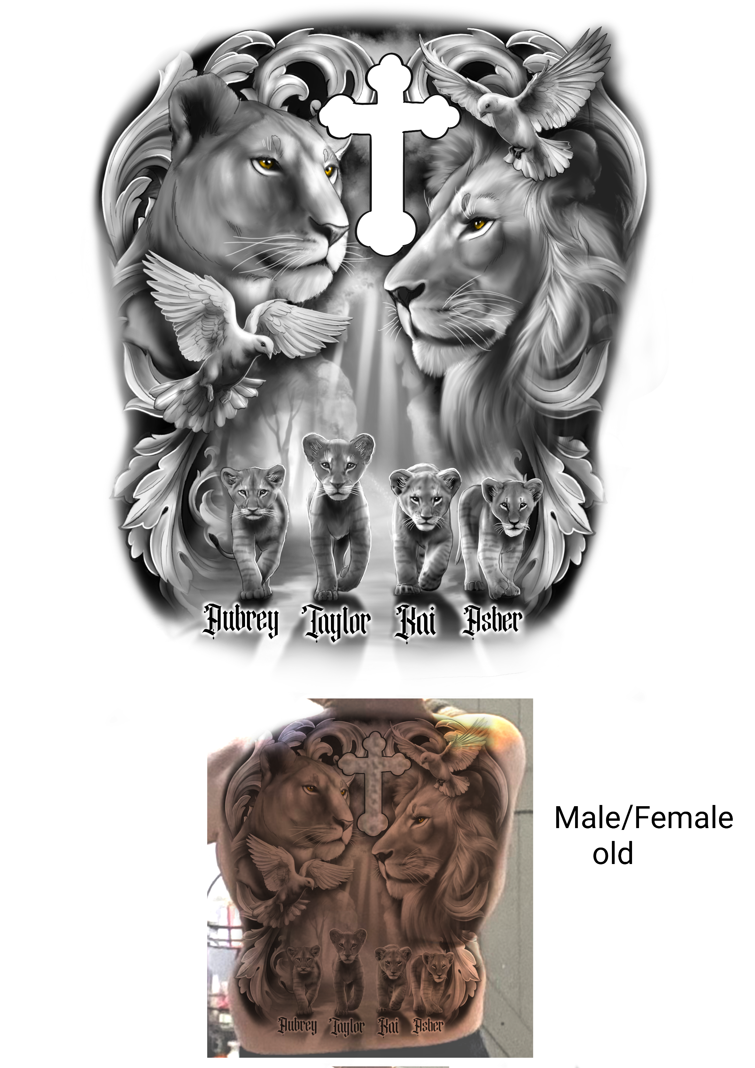 Tattoo Design by rafaelcame 2 for this project | Design #35690339