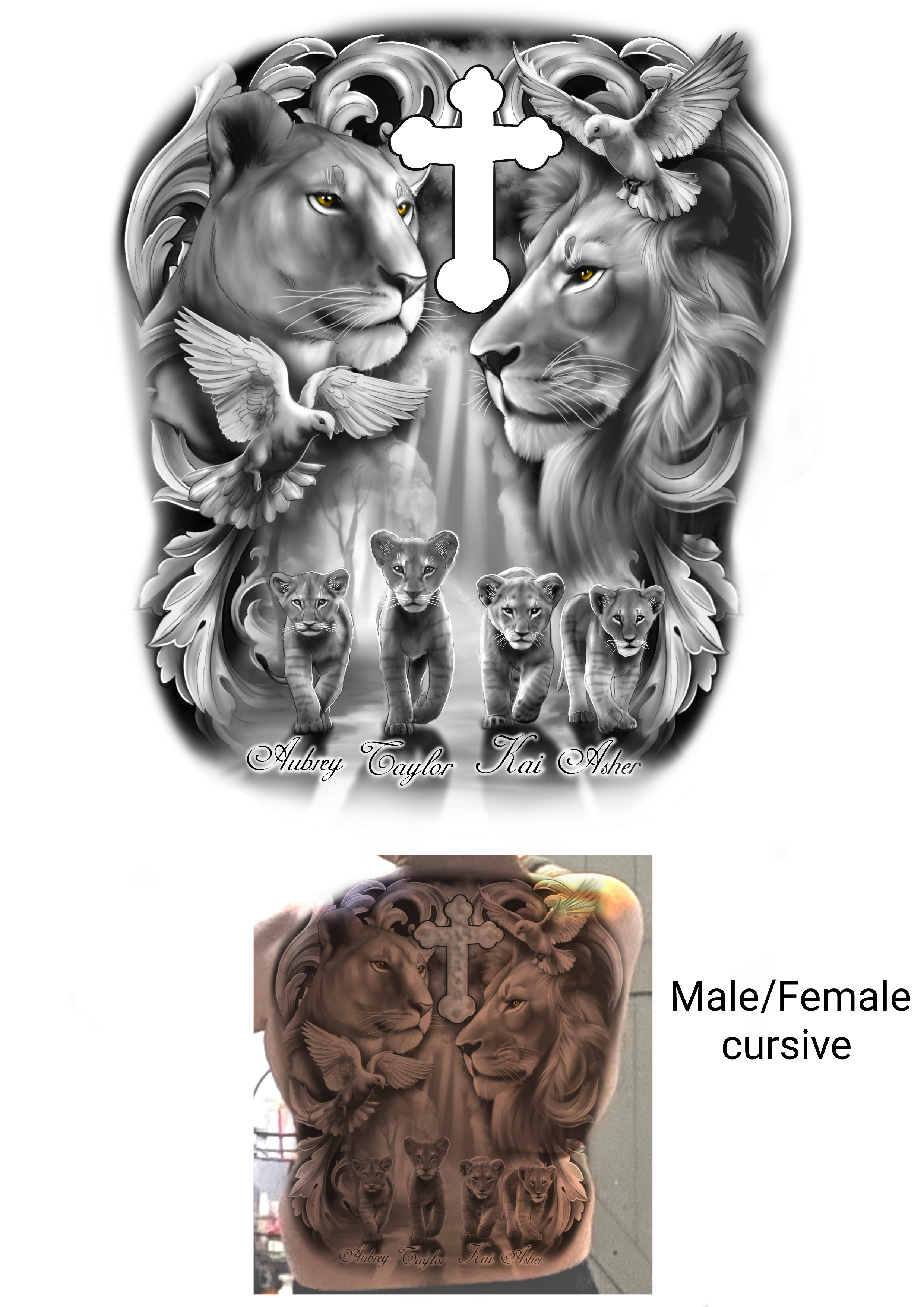 Tattoo Design by rafaelcame 2 for this project | Design #35690340