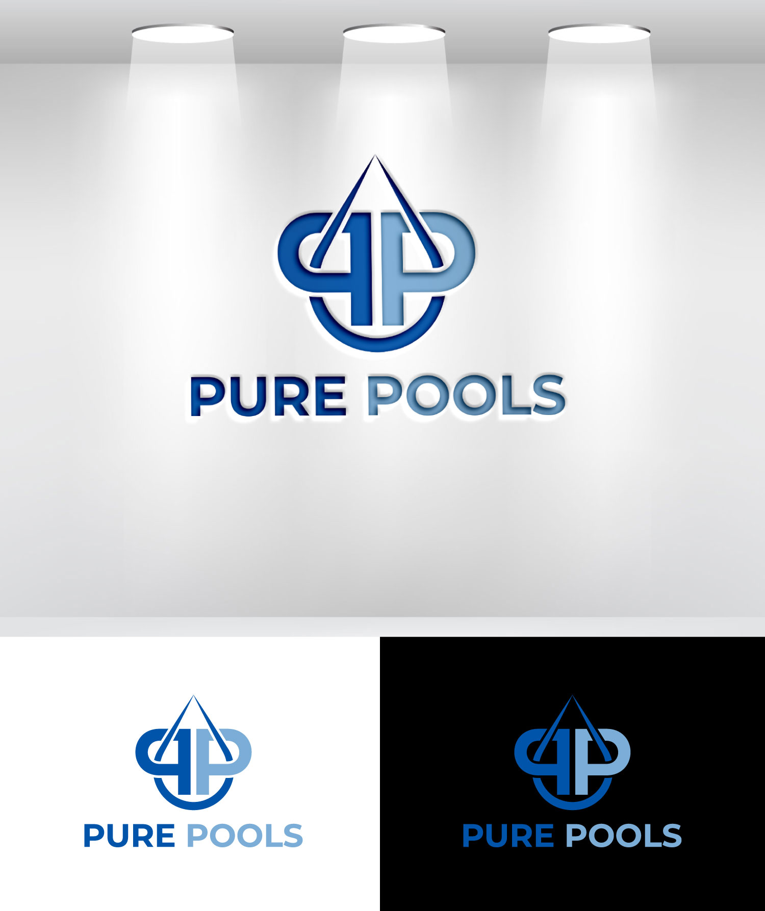 Logo Design by Mi Design1 for Pure Pools | Design #35590495