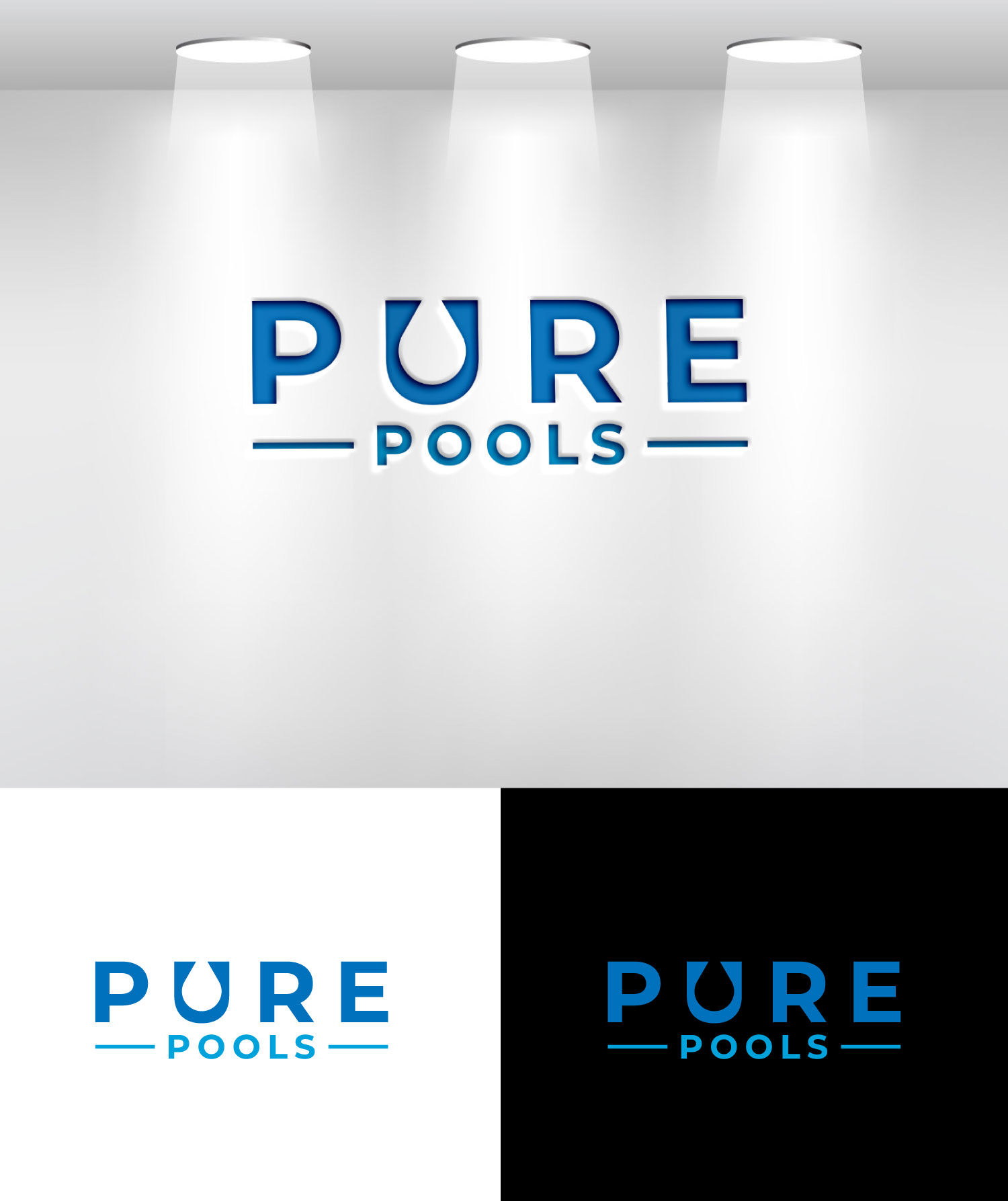 Diseño de Logo por Mi Design1 para Pure Pools | Diseño #35590695