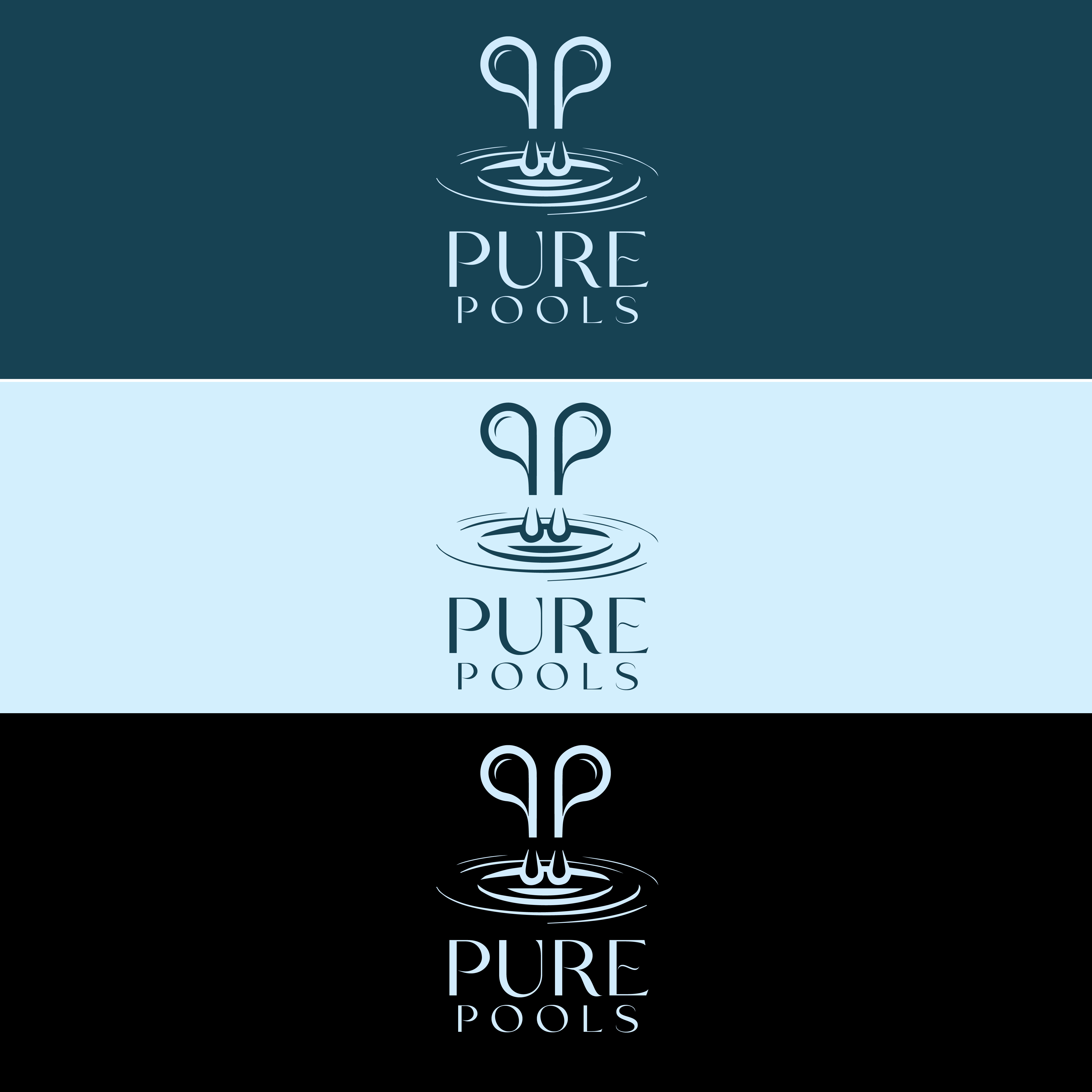 Logo Design by Shariqology for Pure Pools | Design #35591397
