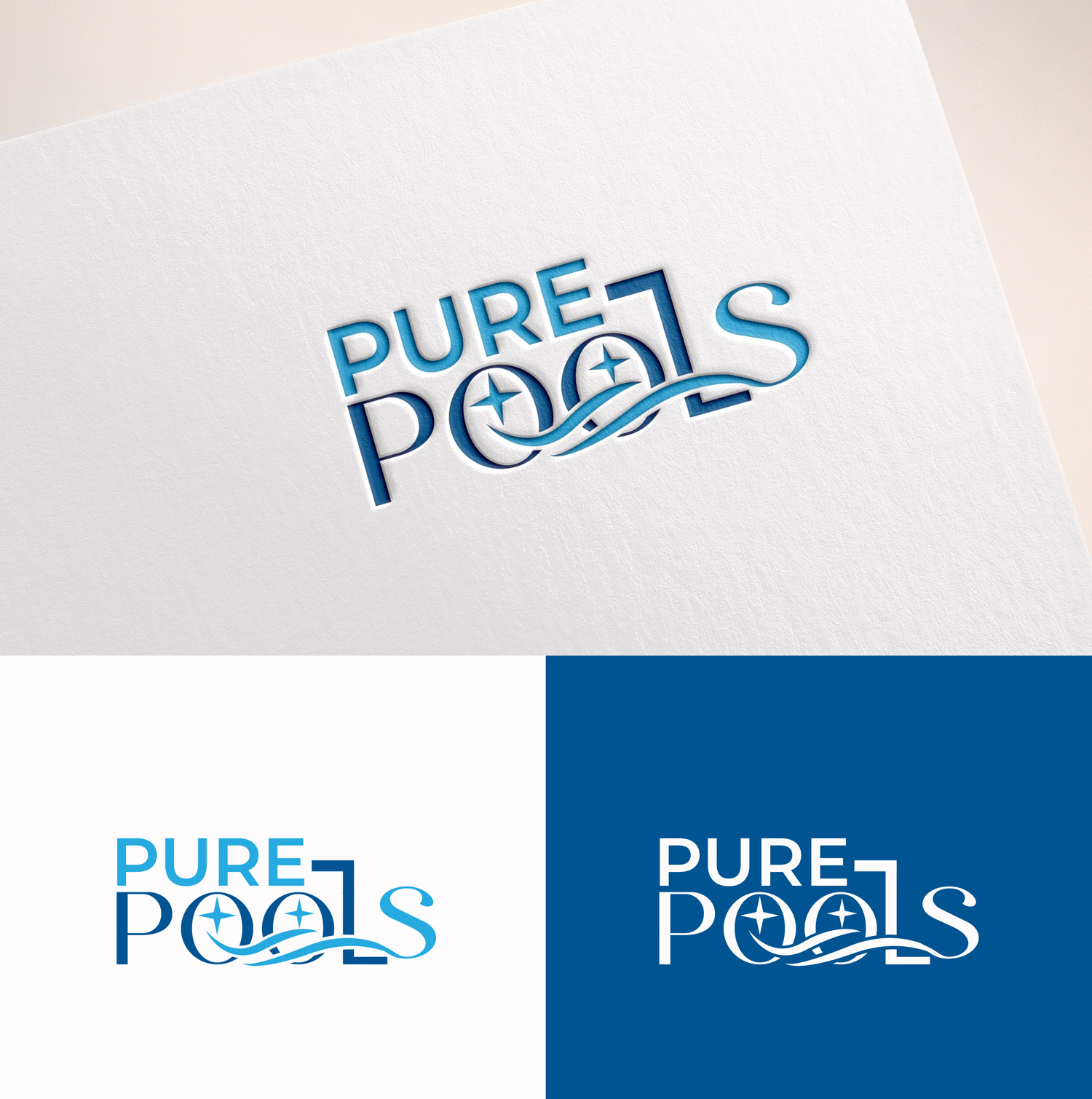Logo Design by M Art & Design for Pure Pools | Design #35594287