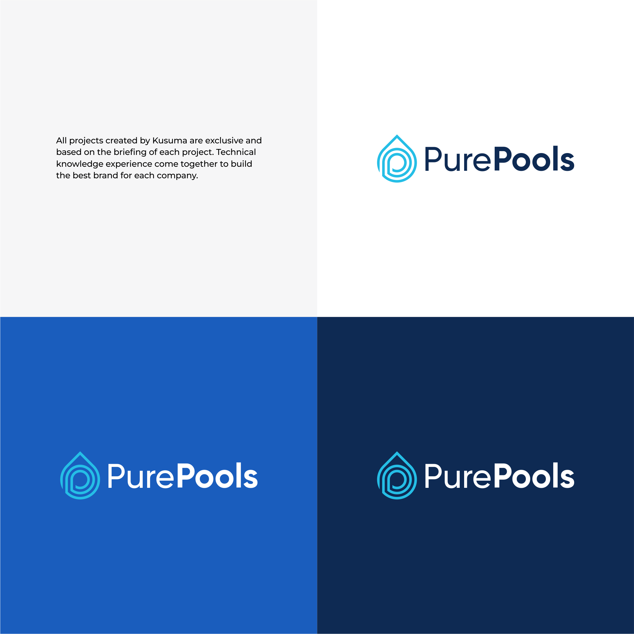 Logo Design by Kusuma Studio for Pure Pools | Design #35591334
