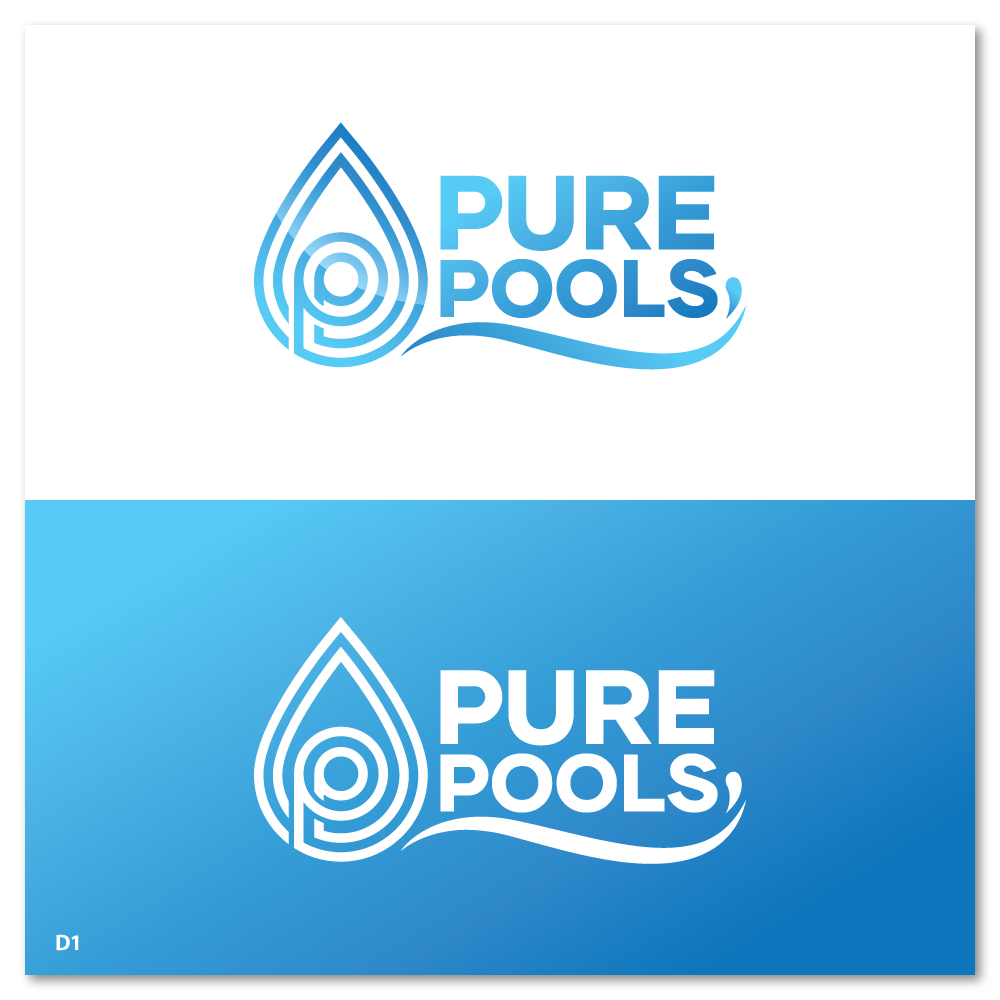 Logo Design by Sujit Banerjee for Pure Pools | Design #35593060