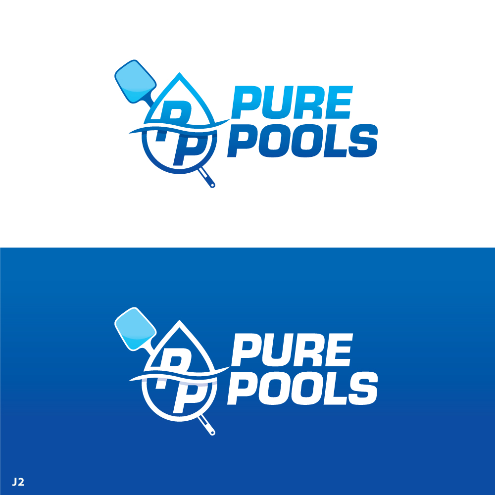 Logo Design by Sujit Banerjee for Pure Pools | Design #35593061