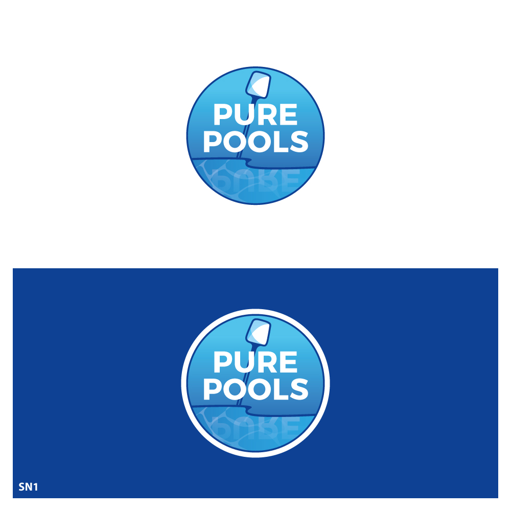 Logo Design by Sujit Banerjee for Pure Pools | Design #35593063