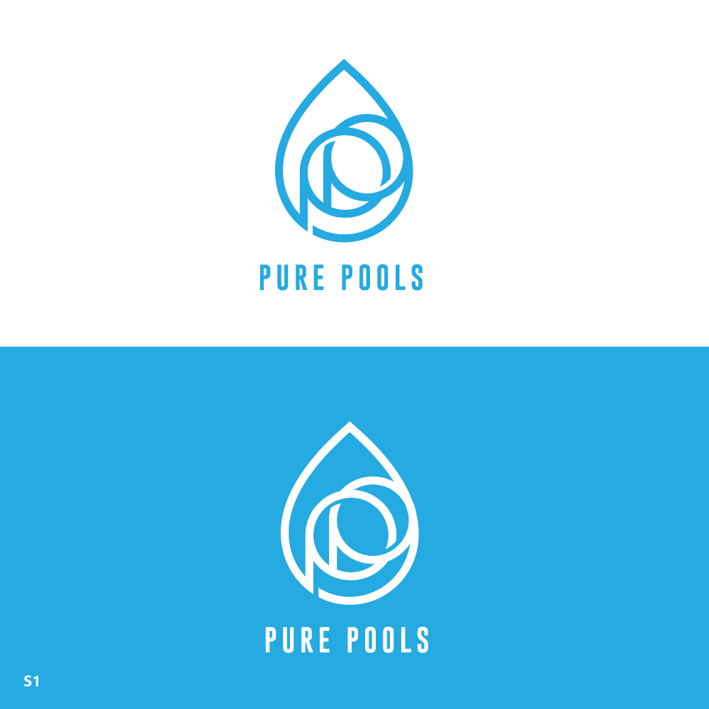Logo Design by Sujit Banerjee for Pure Pools | Design #35593064