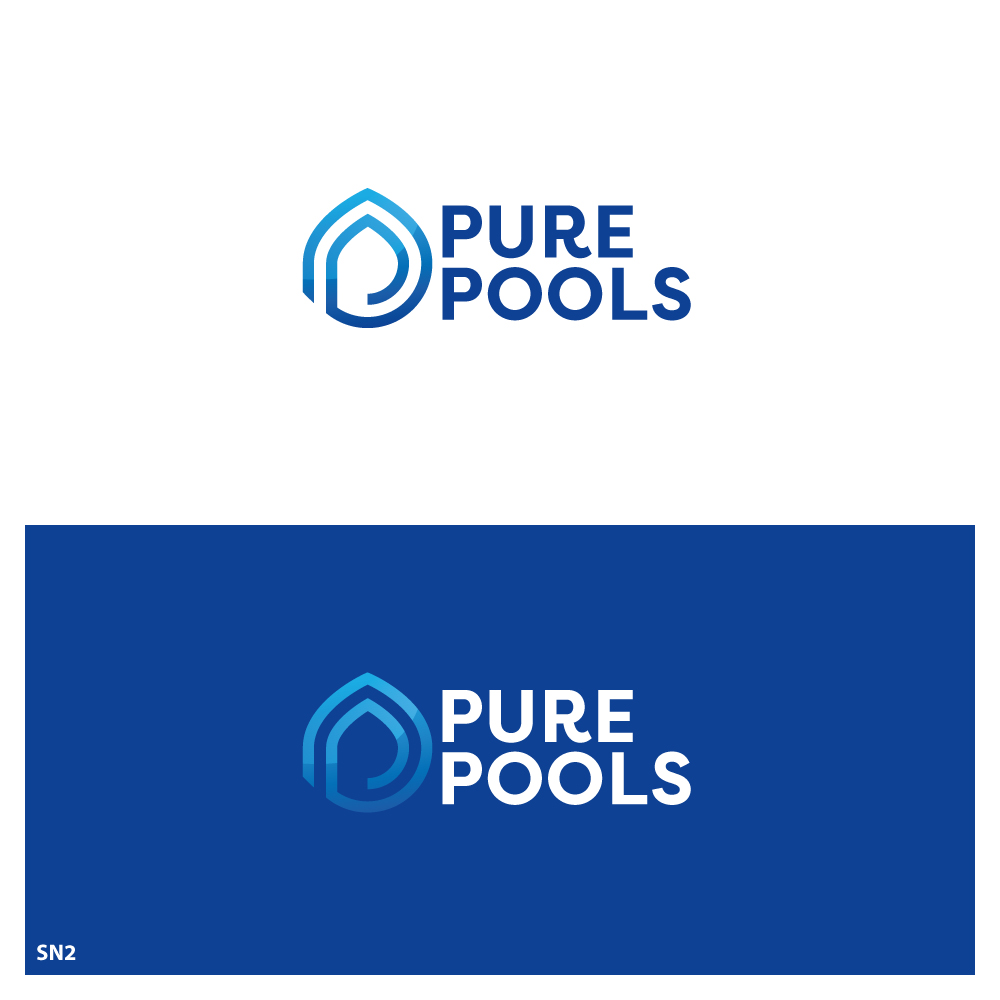 Logo Design by Sujit Banerjee for Pure Pools | Design #35593065