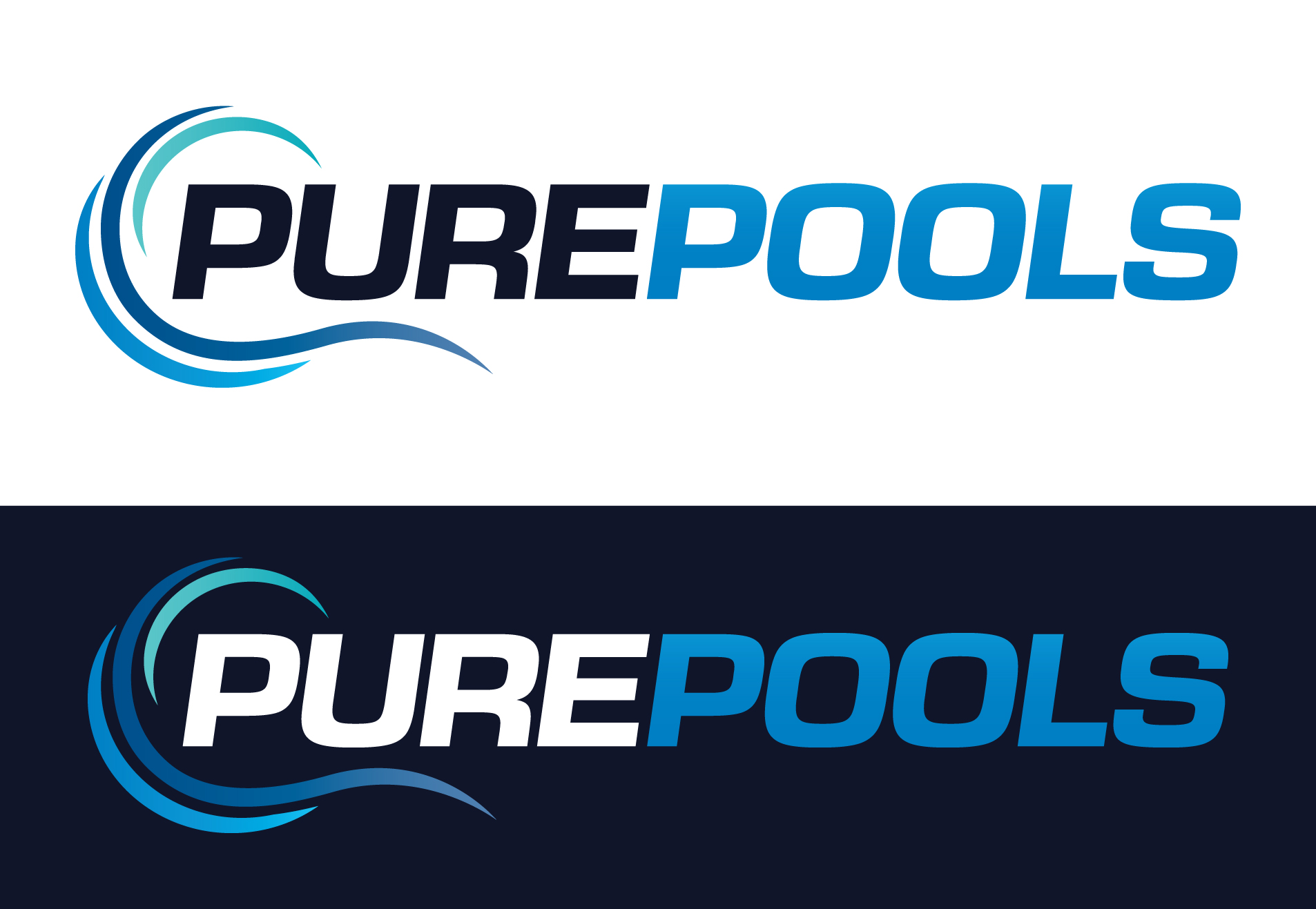 Logo Design by Atec for Pure Pools | Design #35598738