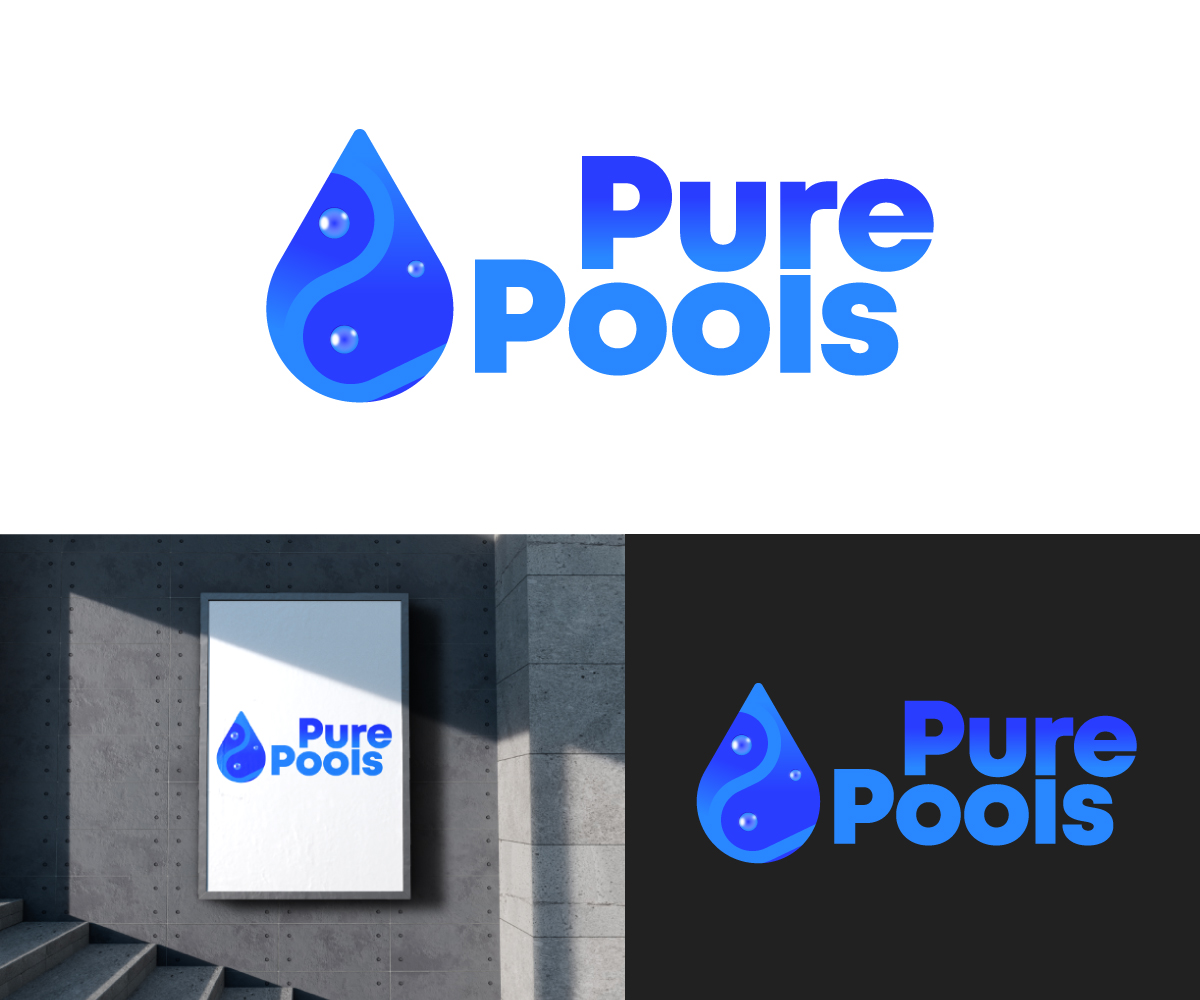 Logo Design by Ansh Design for Pure Pools | Design #35593597