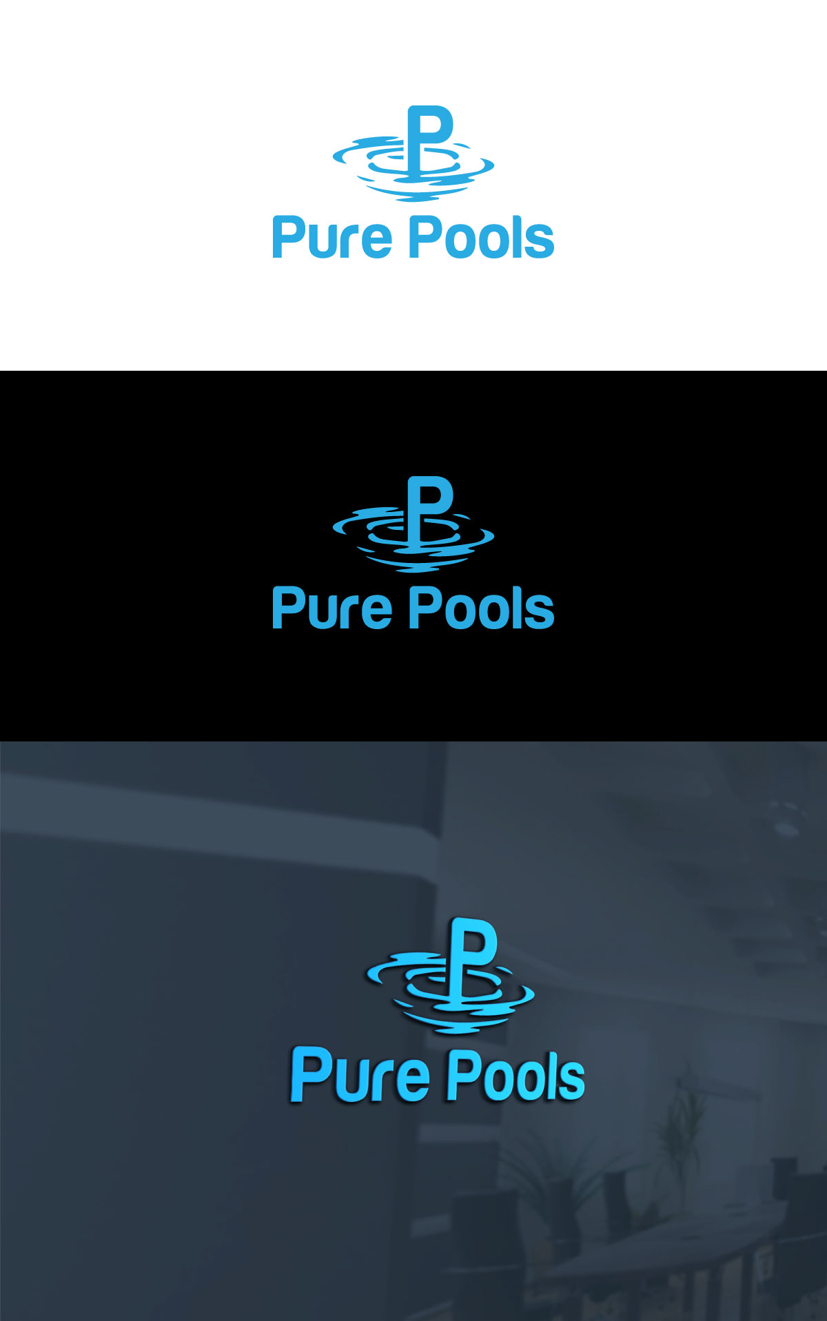 Diseño de Logo por flora.c design para Pure Pools | Diseño #35593674