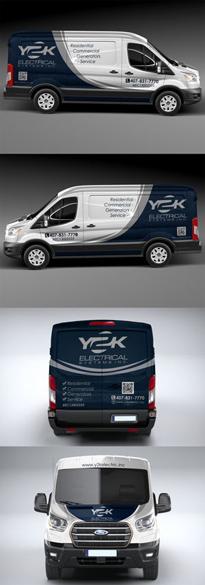 Electrical Contractor needs a vehicle wrap design for low roof ford transits.