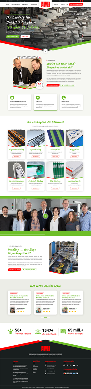 Redesign of existing site - Laumer GmbH