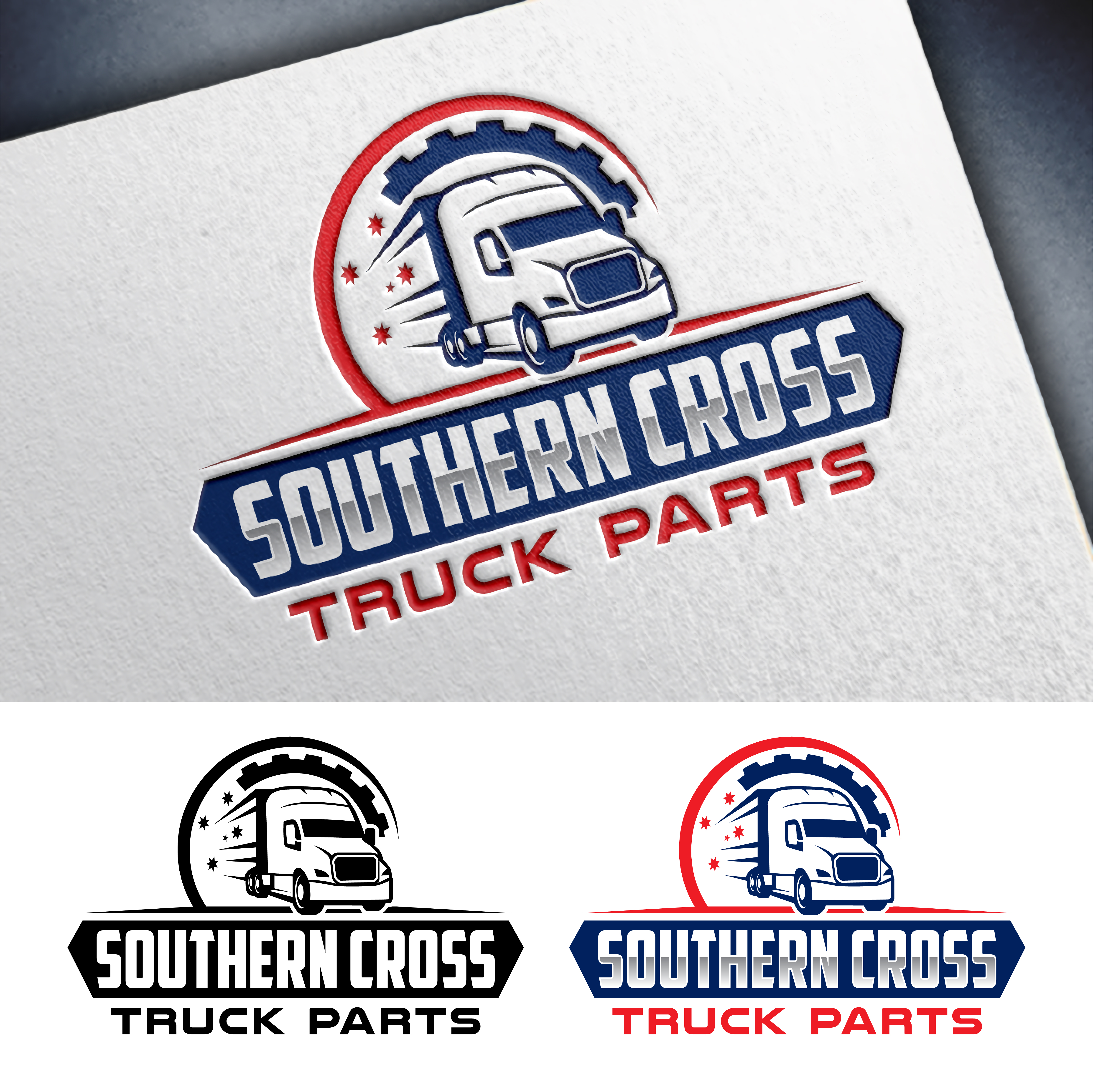 Logo-Design von John Mark Arts für Southern Cross Truck Parts | Design #35612657