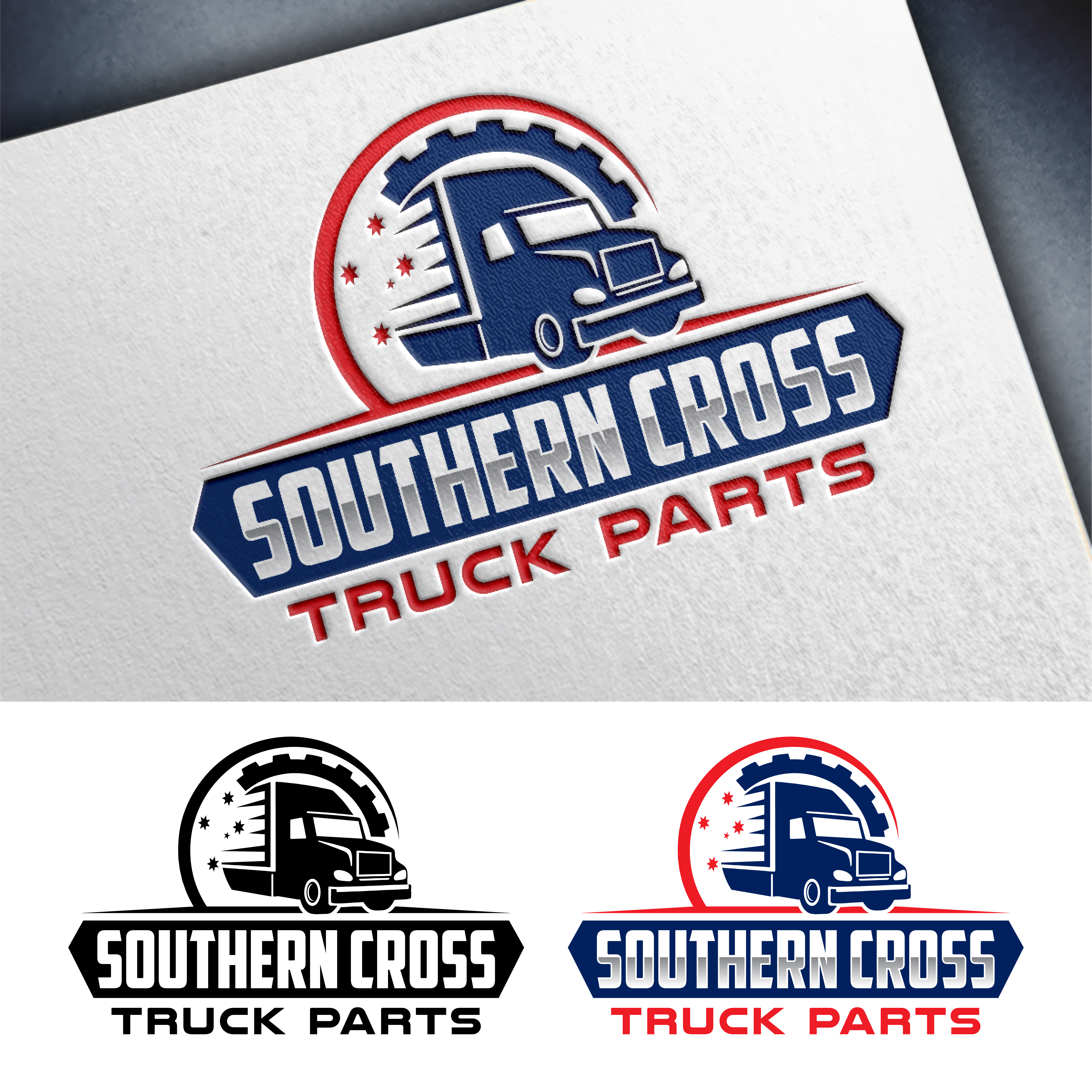 Logo Design by John Mark Arts for Southern Cross Truck Parts | Design #35612658