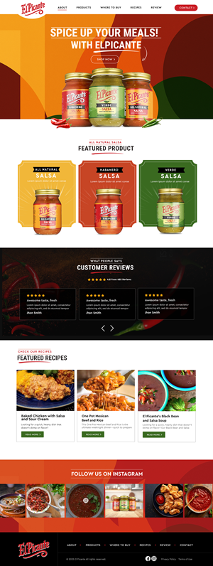 El Picante Salsa – CPG Website with WordPress  - Store Locator: WP Maps plugin