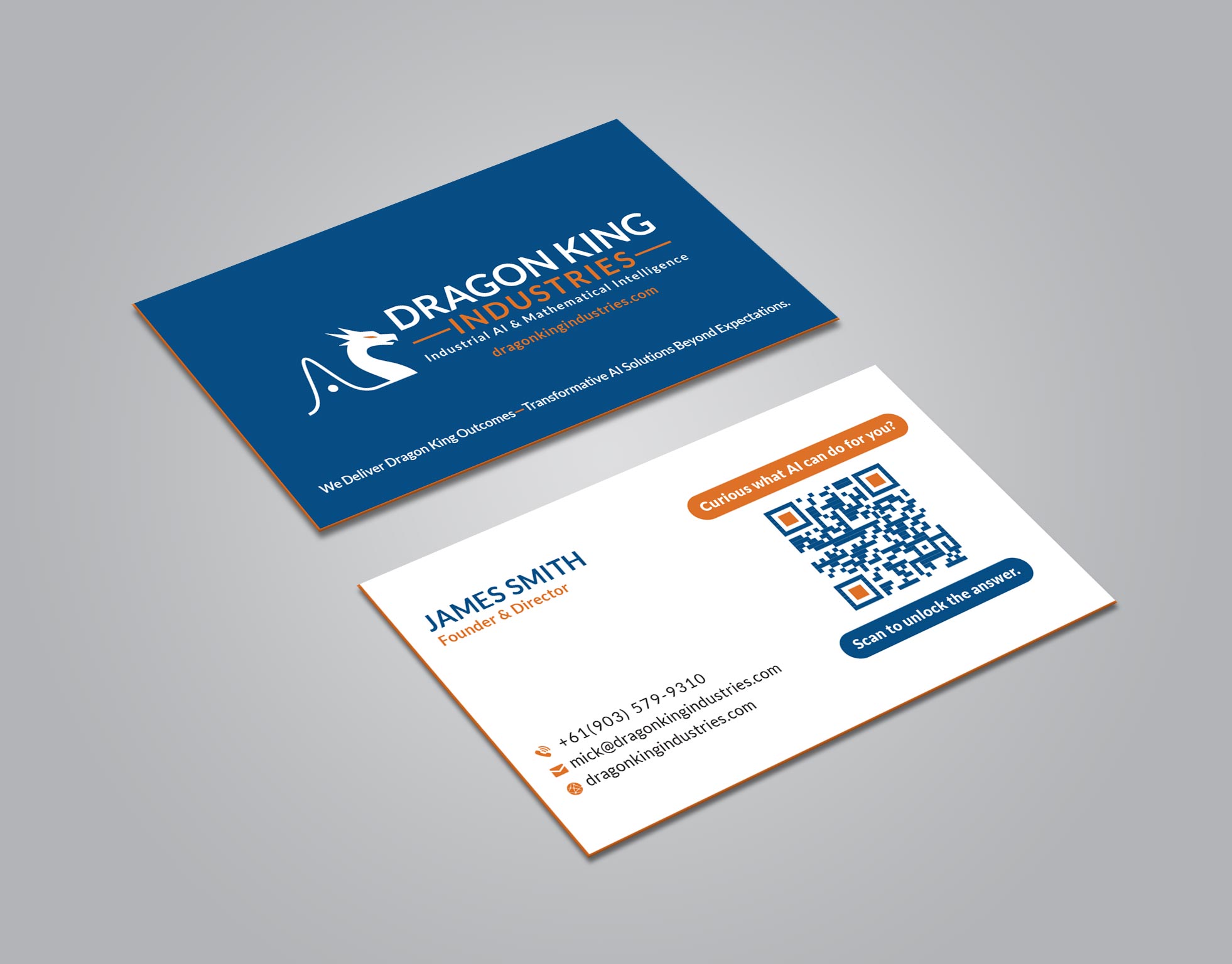 Diseño de Tarjeta de Presentación por Creative Moon Design para Dragon King Industries | Diseño #35649102