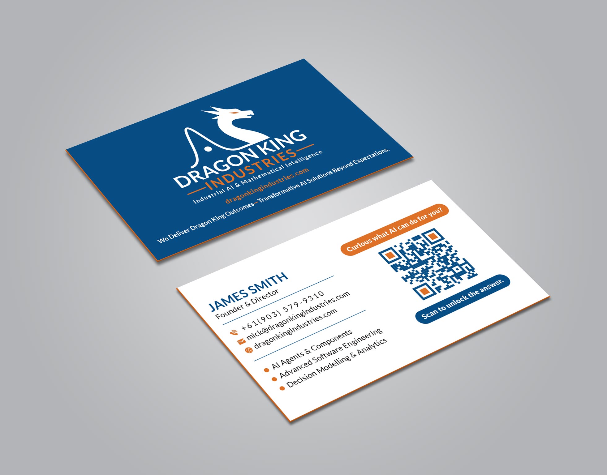 Design de Carte de Visite par Creative Moon Design pour Dragon King Industries | Design #35649104