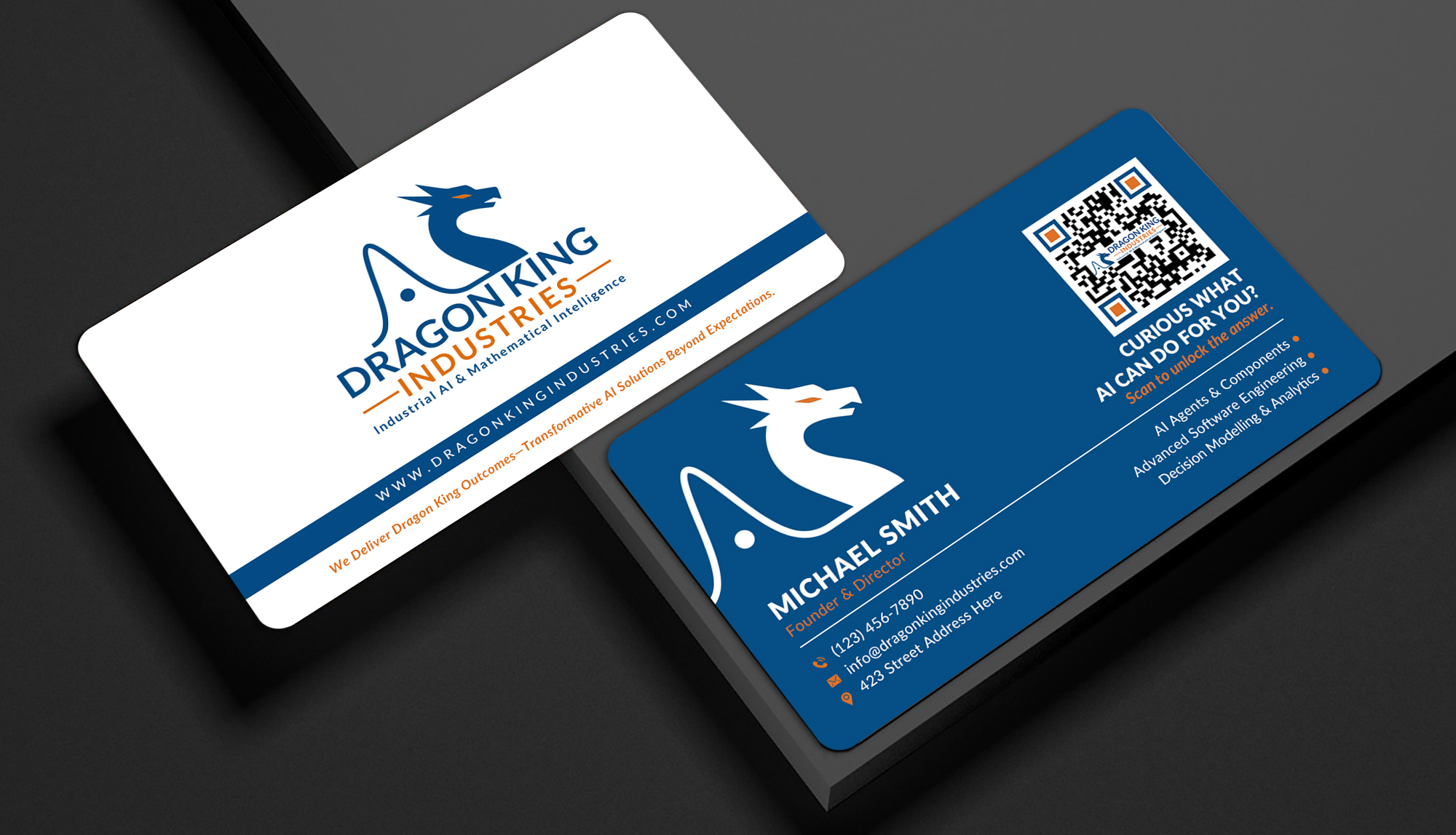 Visitenkarten-Design von Sun Moon Graphic Designer für Dragon King Industries | Design #35632694