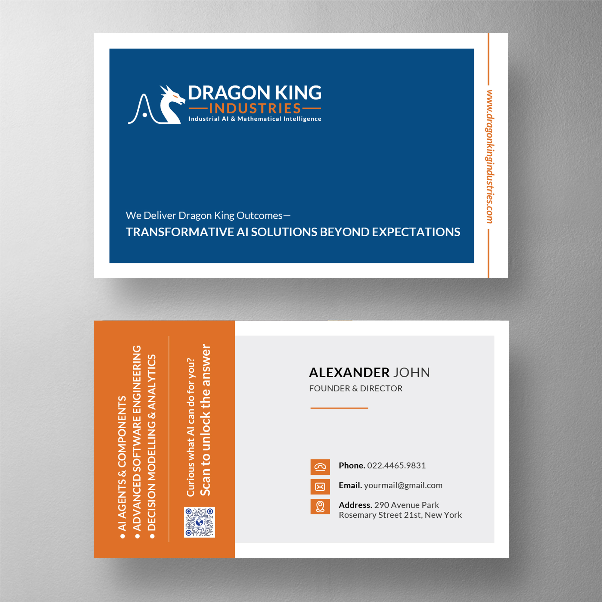 Visitenkarten-Design von  Artman für Dragon King Industries | Design #35671231