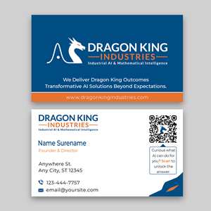 Business Card Design by Majed D for Dragon King Industries | Design: #35651021