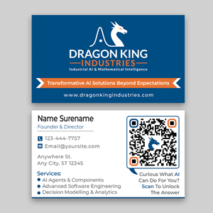 Visitenkarten-Design von Majed D für Dragon King Industries | Design: #35656128
