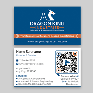 Visitenkarten-Design von Majed D für Dragon King Industries | Design: #35656131