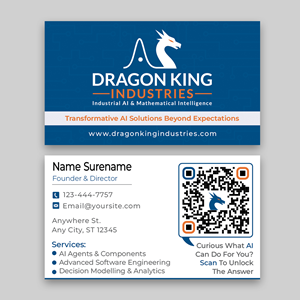 Visitenkarten-Design von Majed D für Dragon King Industries | Design: #35656505