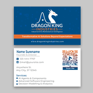 Business Card Design by Majed D for Dragon King Industries | Design #35671579