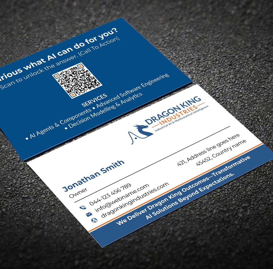 Business Card Design by designer1975 for Dragon King Industries | Design #35635345