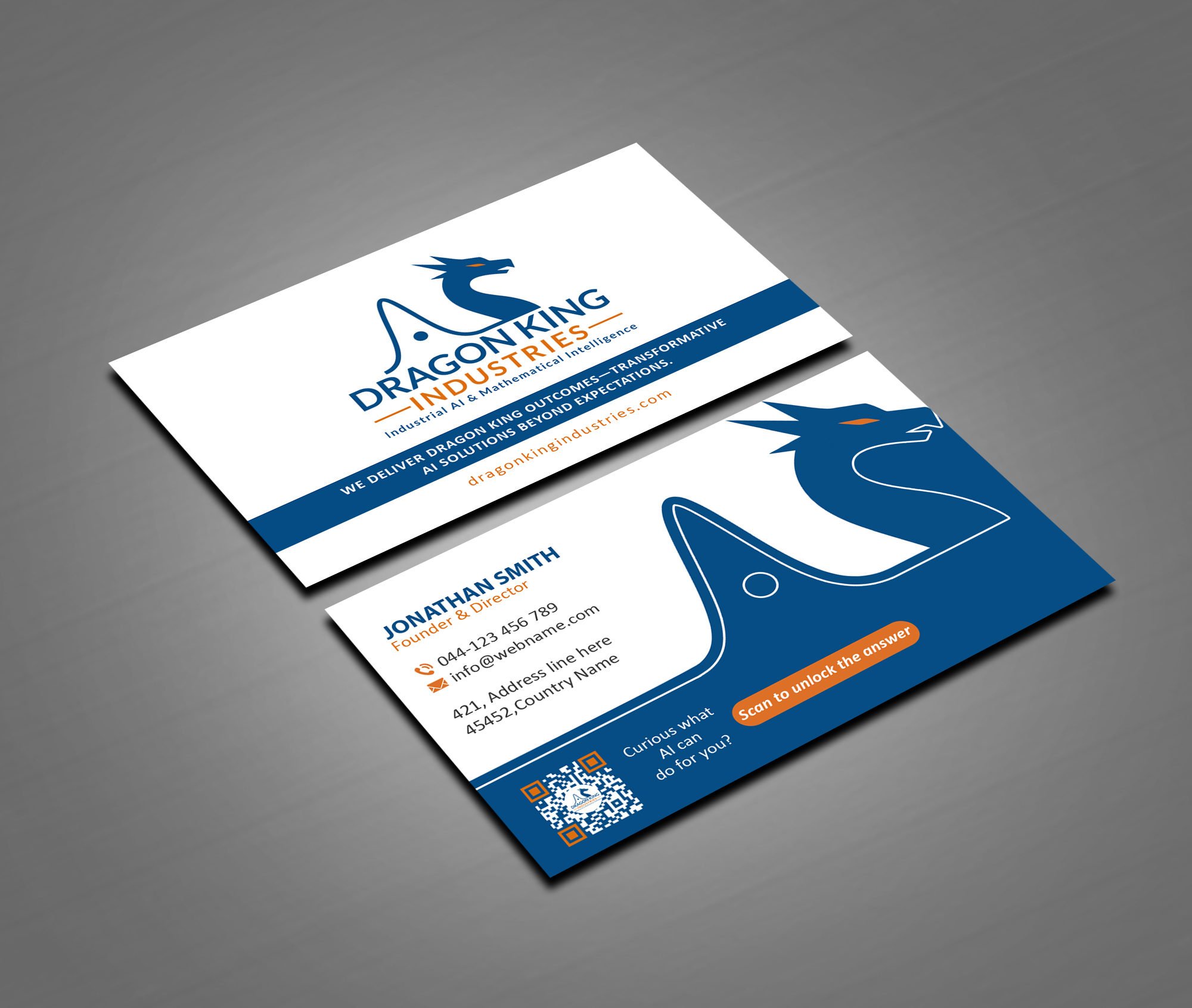 Business Card Design by Creations Box 2015 for Dragon King Industries | Design #35641938